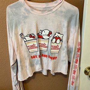 Ramen x Hello Kitty Tie Dye Crop Long Sleeve